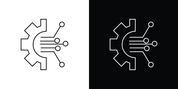 Transform icon black lineart editable vectors pack