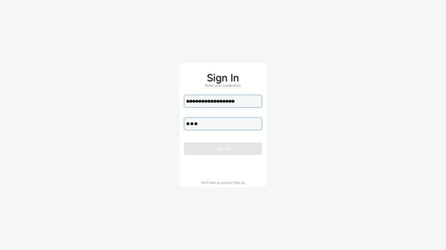 login and password