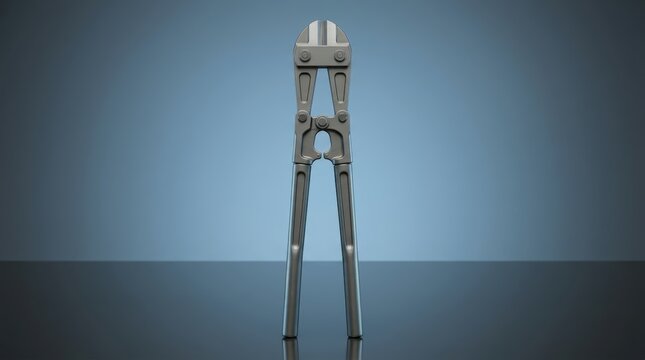 Bolt cutter 3D render high leverage cutting tool developed for metal fastener removal security applications and industrial servicing