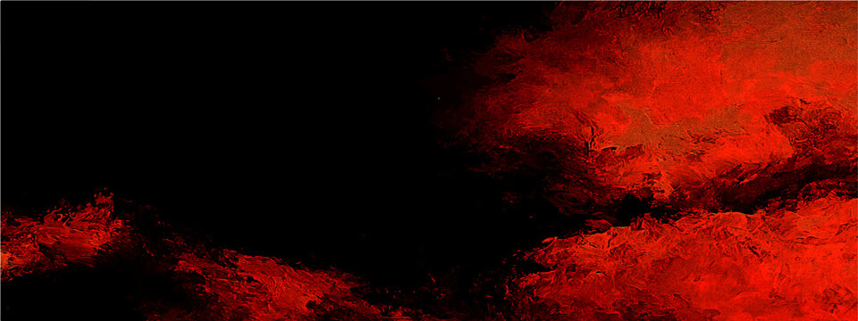 Fiery abstract explosion of red hues against deep black void, evoking intense emotion or dramatic event.