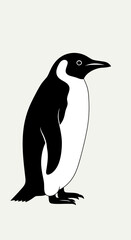 Fototapeta premium Penguin standing on two feet.