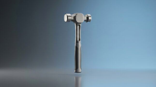 Engineer hammer 3D render compact striking tool developed for metalworking shaping maintenance applications and workshop operations