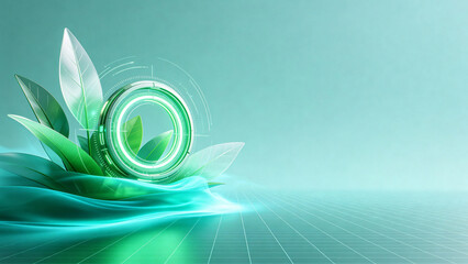 Digital Nature Interface with Futuristic Green Lens © MIDA