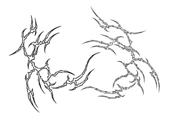Obraz premium Neo Cybersigilism Tribal Tattoo design
