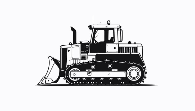 Bulldozer Construction Heavy Equipment Machine.