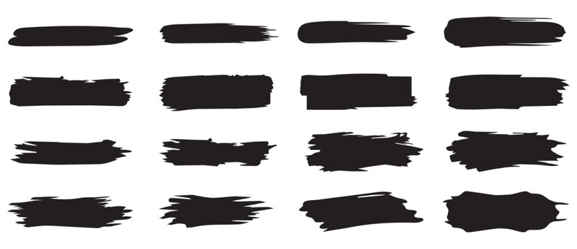 Artistic ink brush strokes. Distressed dry paint textures for apparel branding and creative clipping masks.