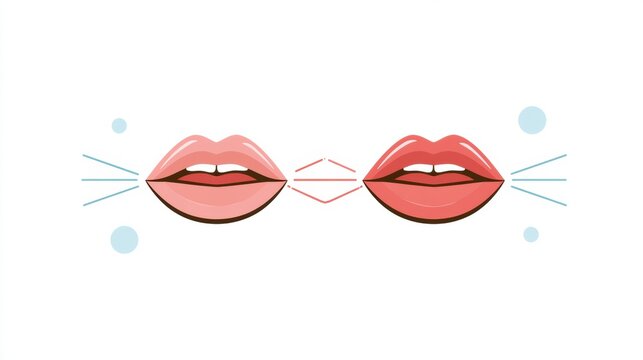 Diagram shows two lip shapes demonstrating the pursed lip breathing technique used for managing COPD and promoting respiratory health.