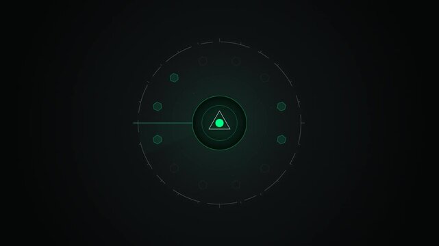 Quantum Cloud Vault Cyber Security Shield Loop with Glowing Hexagonal Grid