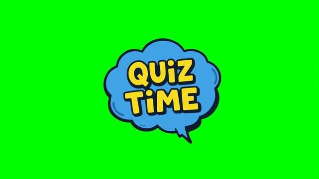 quiz time speech bubble graphic element animation HD 4K