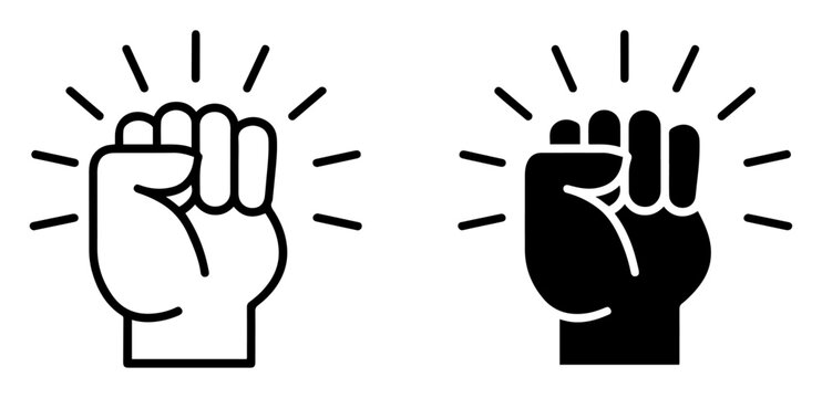 will power vector icon set