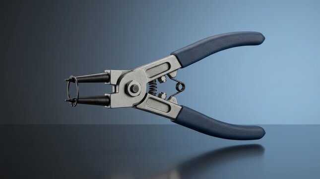 Snap ring pliers 3D render retaining ring installation tool engineered for component assembly servicing and mechanical maintenance