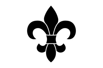 vector Fleur de lis heraldic black icon clip art isolated on transparent background © Vetra Kori