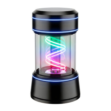 Modern led lamp with colorful swirling light