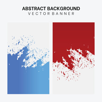 Abstract Grunge Template Set In Two Colors Vector Design