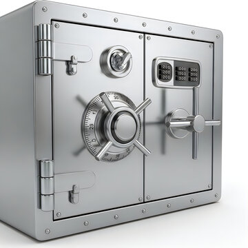 Secure vault door with combination lock