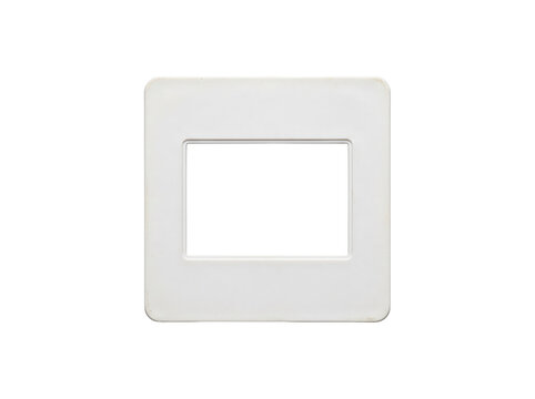 Vintage 35mm Slide Mount White Plastic Frame Isolated on Black Background for Photography Mockup and Retro Film Border Overlay
