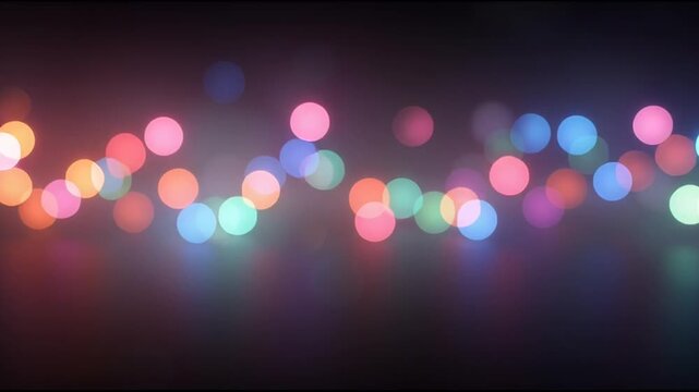 Colorful bokeh lights on dark background 1.