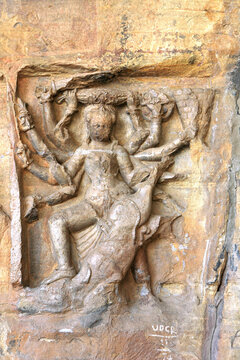 bas relief on the stone wall