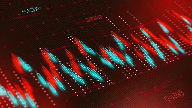 Traders use charts to analyze market trends at a financial office during daytime hours