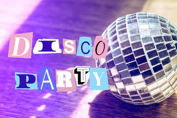 Fototapeta premium Happy birthday celebration with disco theme for guests to enjoy dancing and music