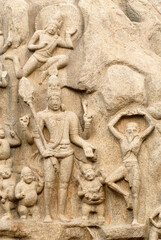 Obraz premium bas relief on the wall of the temple