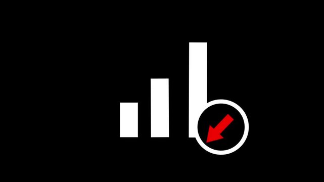 Black bar chart icon with a checkmark symbol isolated on white background
