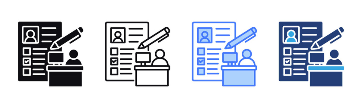 Enrollment icon sheet multiple style collection