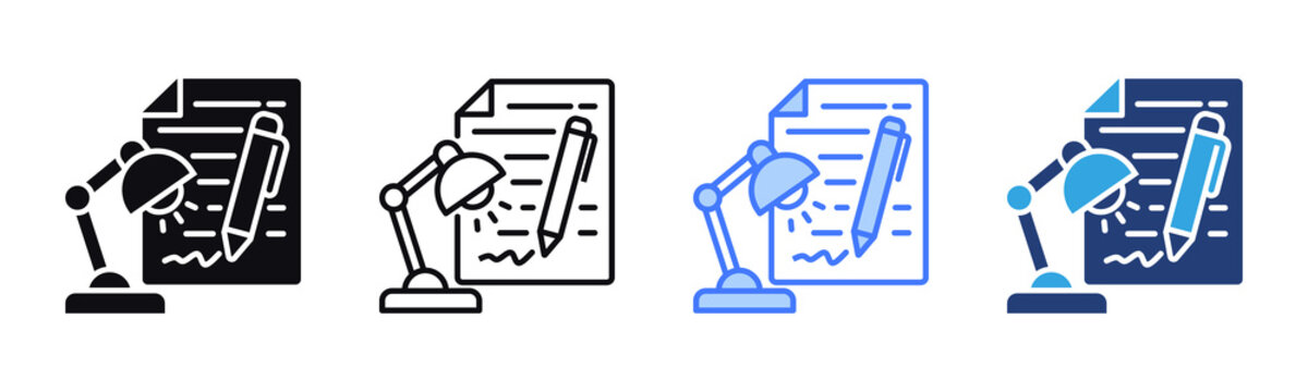 Essay icon sheet multiple style collection