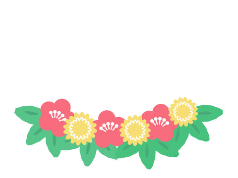 花　フレーム　イラスト