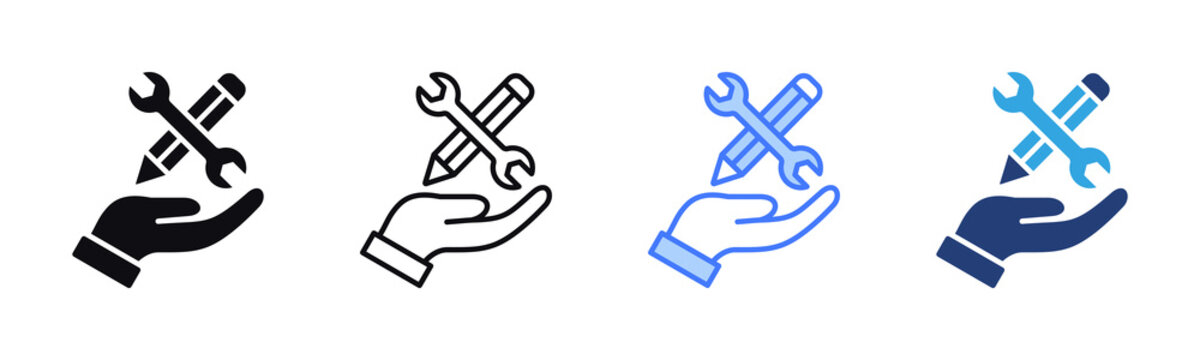 Skill Development icon sheet multiple style collection