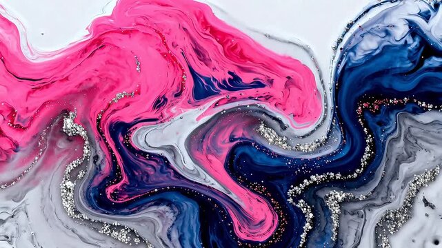 Abstract swirling paint design