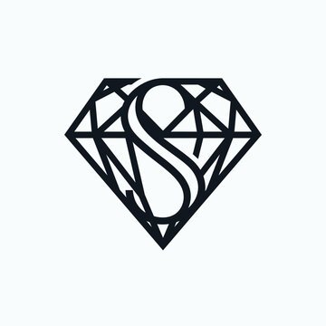 Geometric diamond shape with integrated letter S logo.