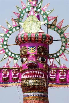 ravan effigy on dussehra hindu festival
