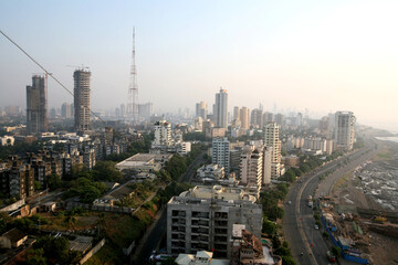 Obraz premium aerial view of the city of mumbai