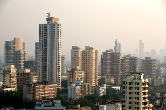 aerial view of the city of mumbai
