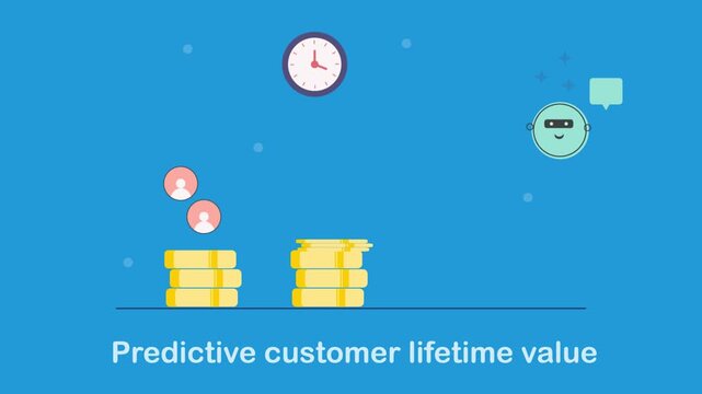 AI analytics for customer lifetime value prediction and spending forecast.