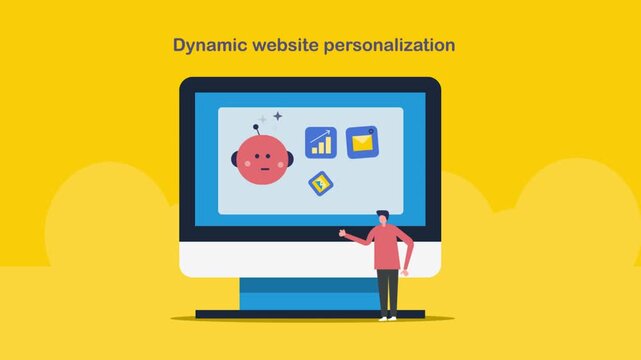Dynamic website personalization, AI delivers tailored content based on visitor intent.