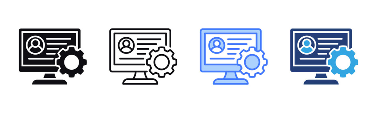 Course Administration icon sheet multiple style collection