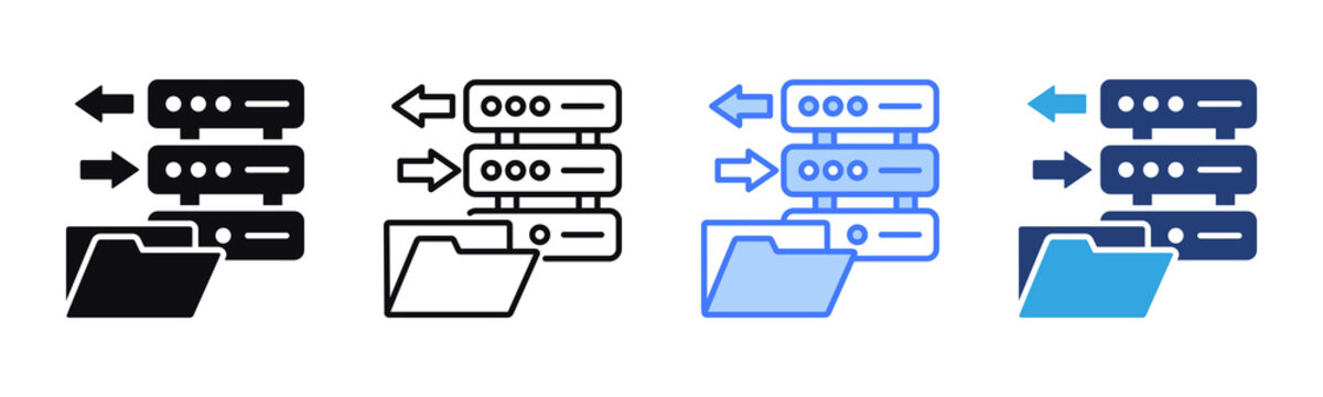 Content Migration icon sheet multiple style collection