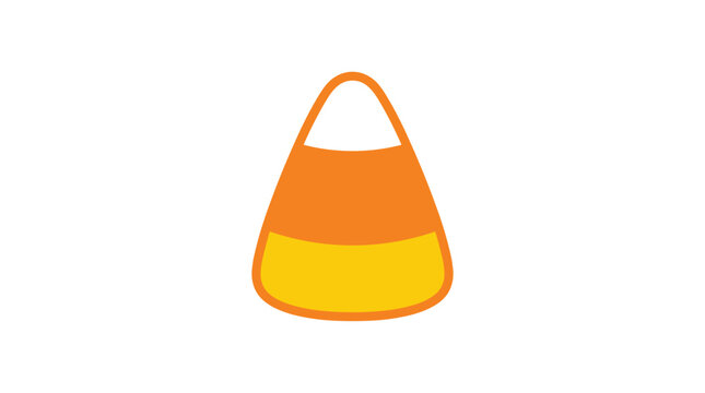 Minimalist candy corn vector illustration for Halloween
