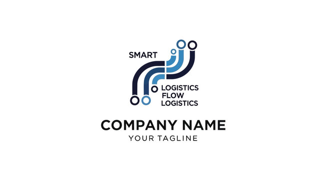 Logistics company logo template design.