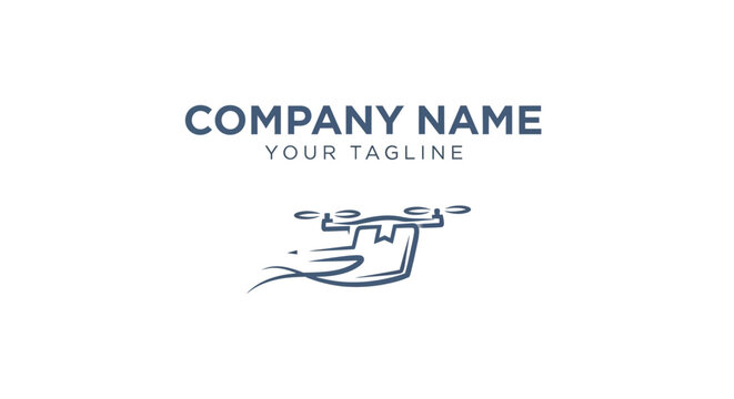 Drone company logo template design.