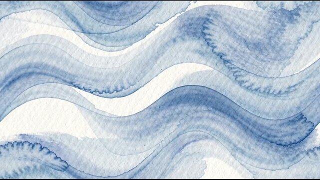 Abstract blue and white wave pattern.