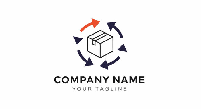 Logistics and shipping company logo template.