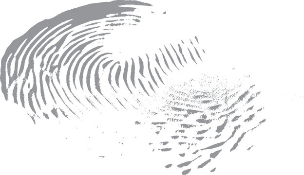 Fingerprint ink splatter texture with damaged print effect Distressed fingerprint pattern with rough grunge details