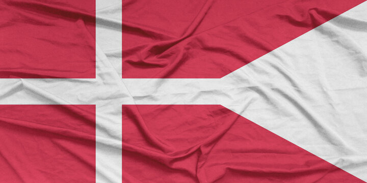 Denmark Flag Air Waves Close Up