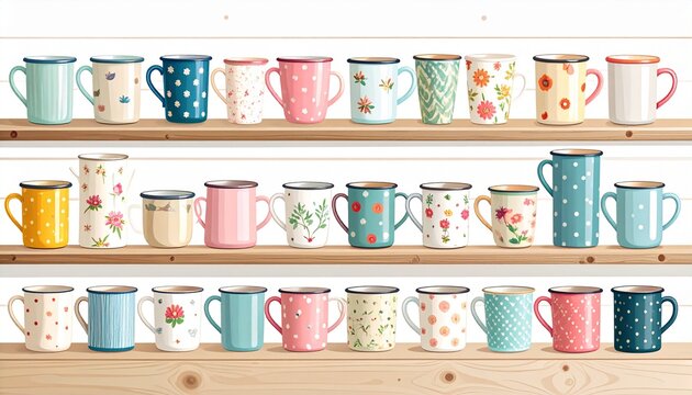 Colorful stacked plastic cups arranged in a grid pattern.