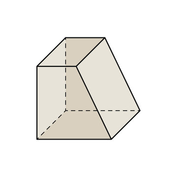 Trapezoidal Prism Shape Illustration Desin
