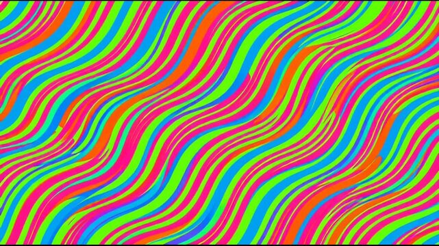 Colorful wavy lines pattern background.