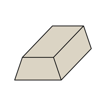 Trapezoidal Prism Shape Illustration Desin